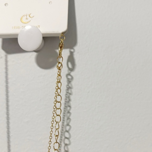 Chic & Chic Heart Pendant Necklace - Gold and Pink NWT - Picture 3 of 5